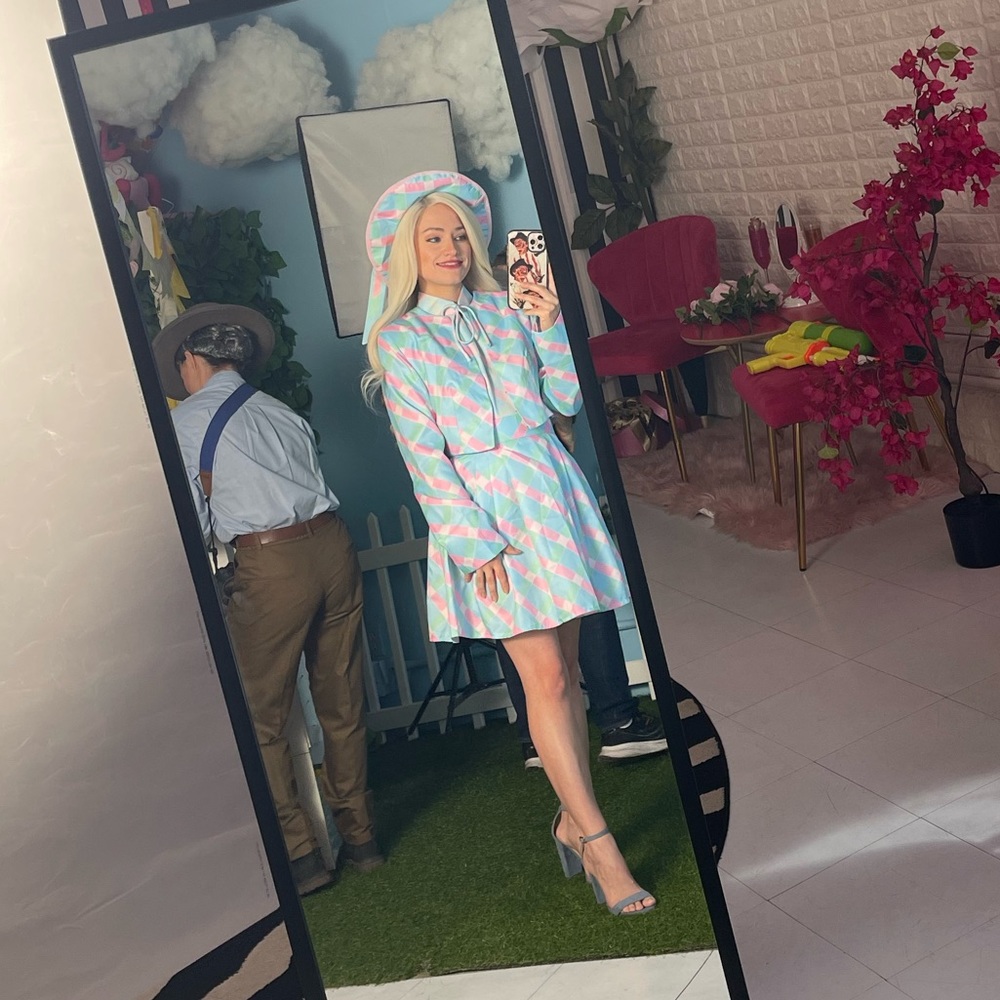 Barbie blue plaid dress from the movie